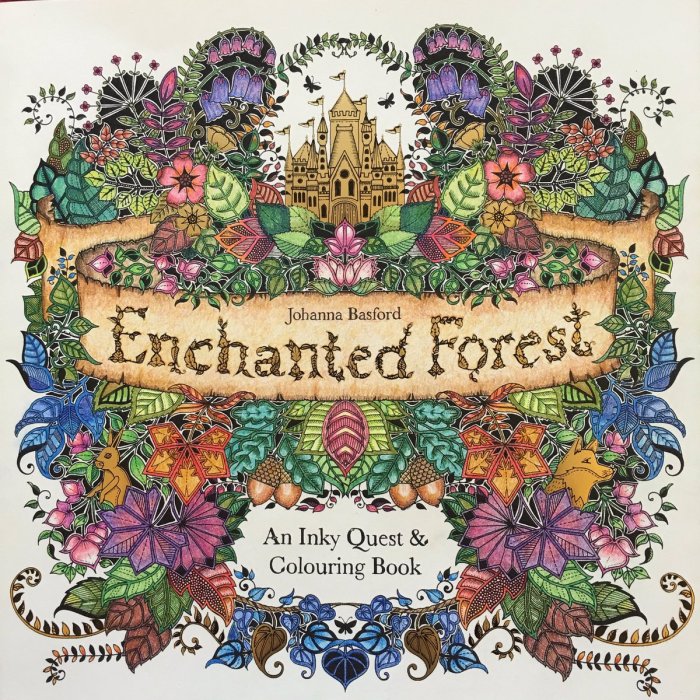 Enchanted forest book colouring adult drawing basford johanna first getdrawings