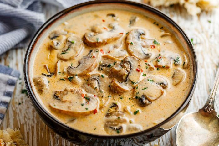 Soup mushroom cream simple recipe