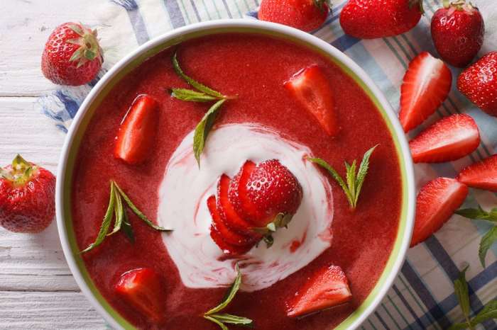 Strawberry soup easy cold recipe chilled