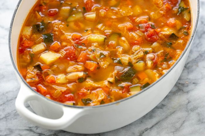 Vegetable minestrone soup recipe