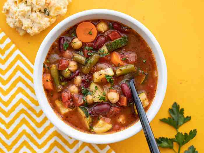 Vegetable minestrone soup recipe