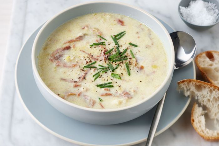 Cream of potato bacon soup recipe