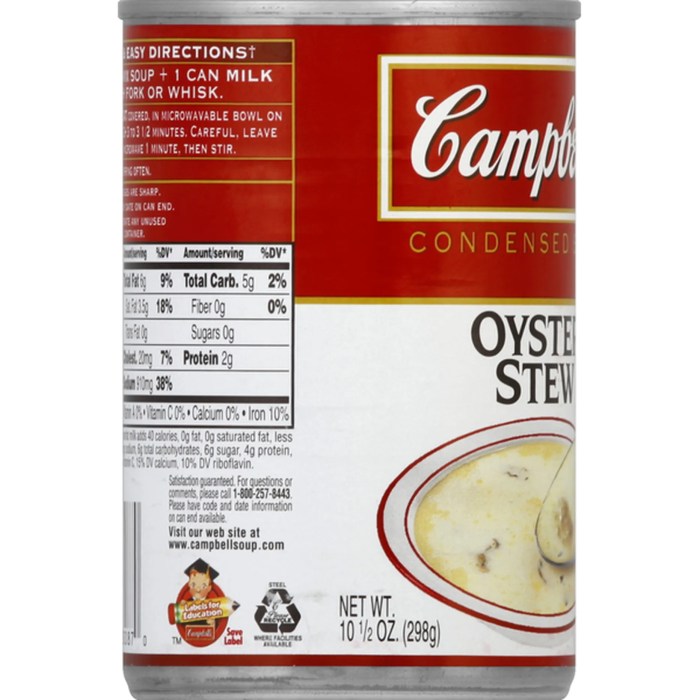 Campbell's oyster soup recipe