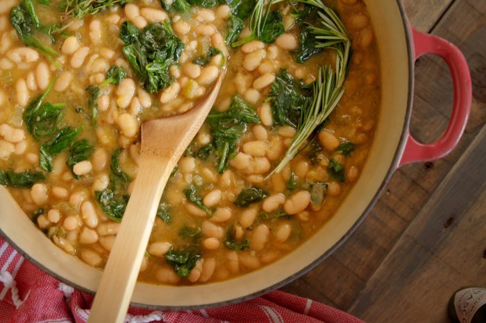 Spinach and bean soup recipe